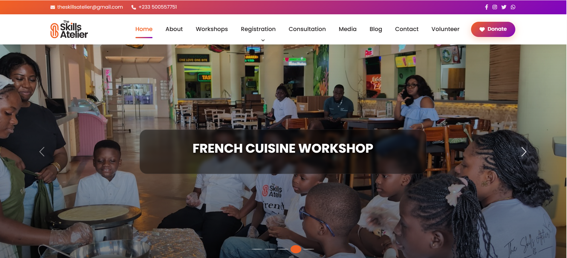 The Skills Atelier — Complete NGO Platform