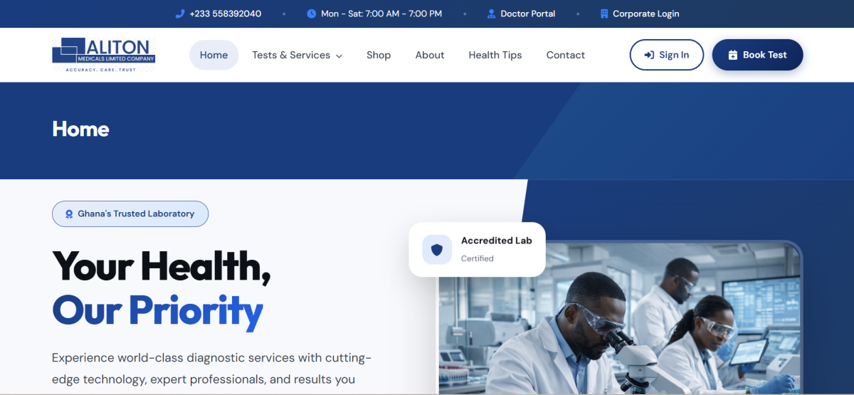 Web Application for Diagnostic Laboratories, Clinics, and Healthcare Networks · Screenshot 7