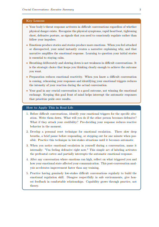 Crucial Conversations: Executive Summary - Tools for Talking When Stakes Are High (African Edition) · Screenshot 1