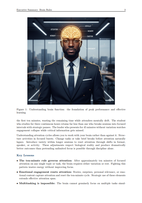 Brain Rules: Executive Summary - Neuroscience Principles for Peak Performance (African Edition) · Screenshot 1