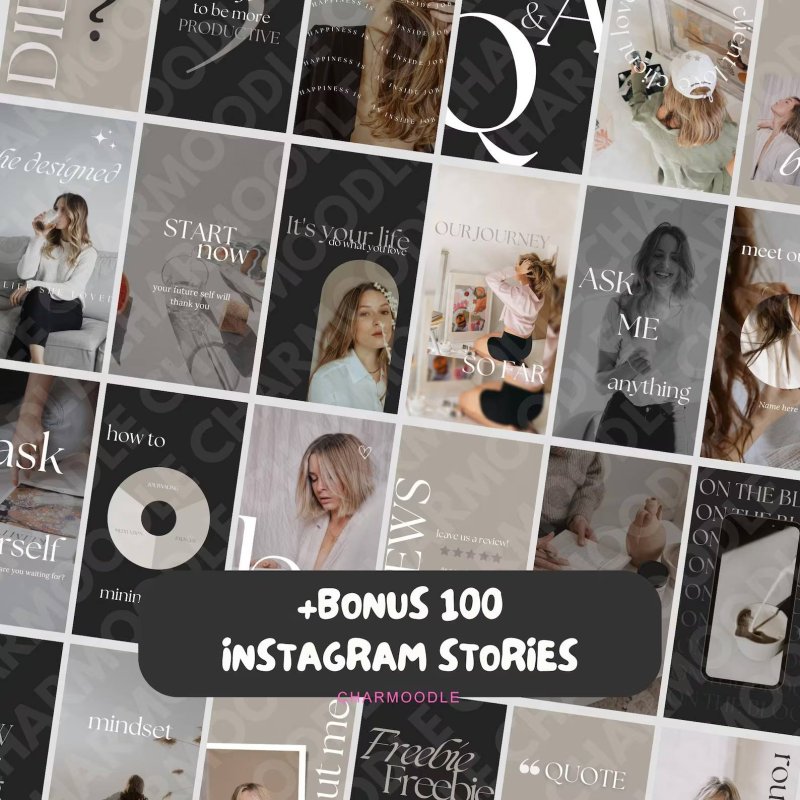 400+ Faceless Instagram Carousel Templates (MRR & PLR Canva Social Media Kit) · Screenshot 4