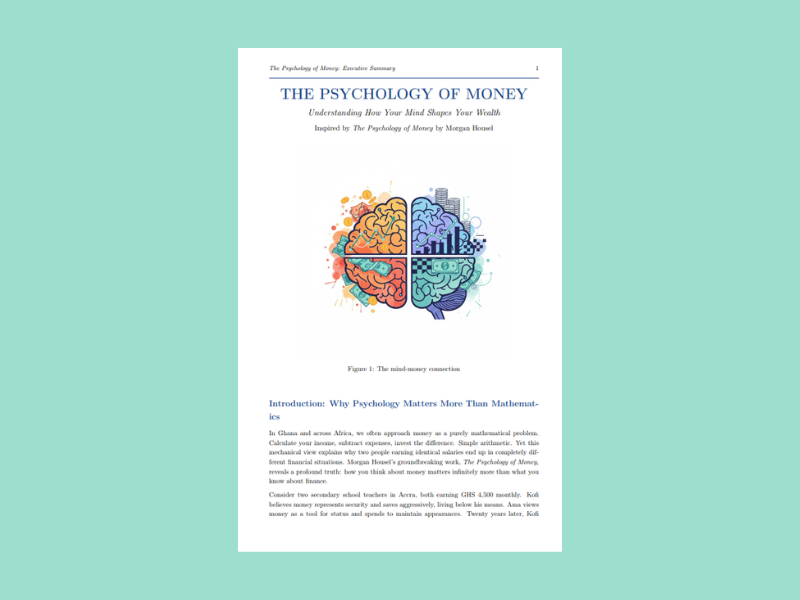 The Psychology of Money Summary: Key Lessons and African Insights for Building Lasting Wealth