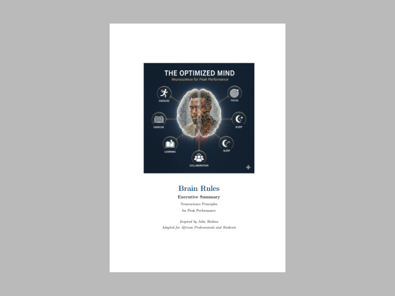Brain Rules: Executive Summary - Neuroscience Principles for Peak Performance (African Edition)